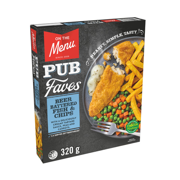 Pub Faves Beer Battered Fish & Chips 320g