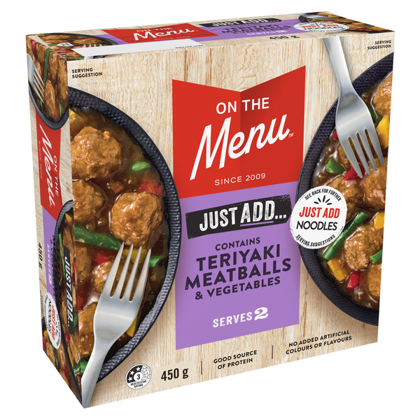 Just Add Teriyaki Meatballs & Vegetables 450g