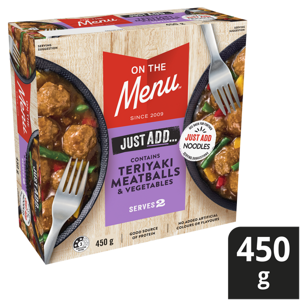 Just Add Teriyaki Meatballs & Vegetables 450g
