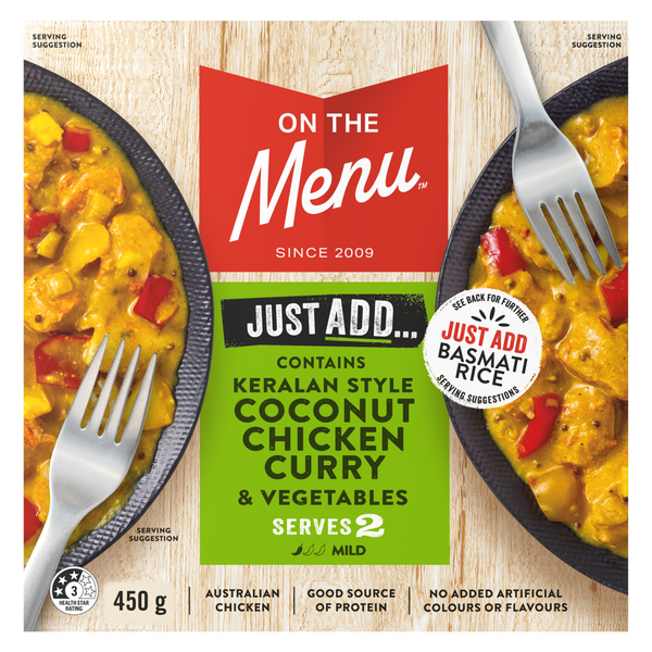 Just Add Keralan Coconut Chicken Curry and Vegetables 450g