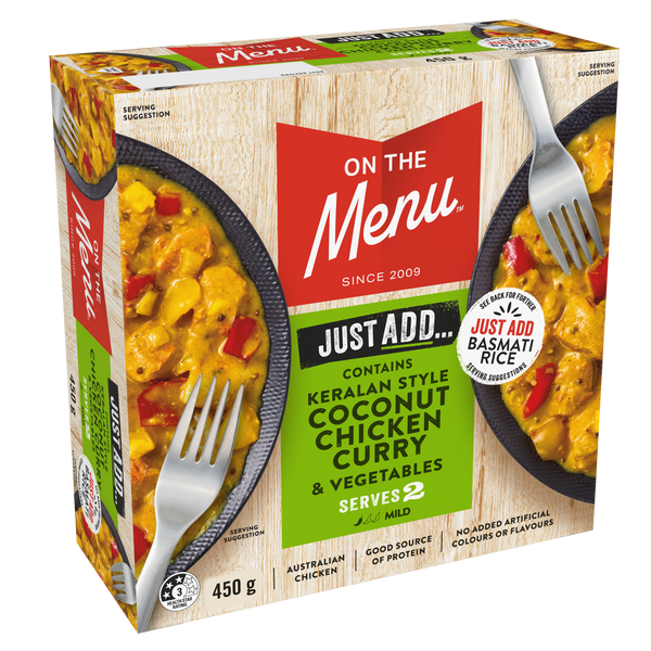 Just Add Keralan Coconut Chicken Curry and Vegetables 450g
