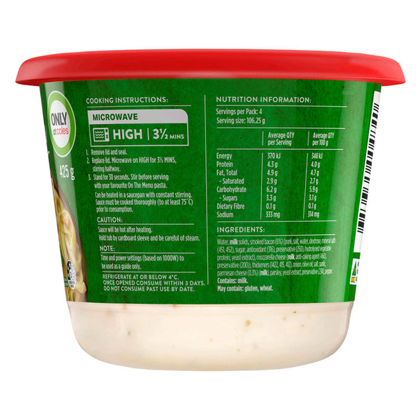 Carbonara Sauce 425g