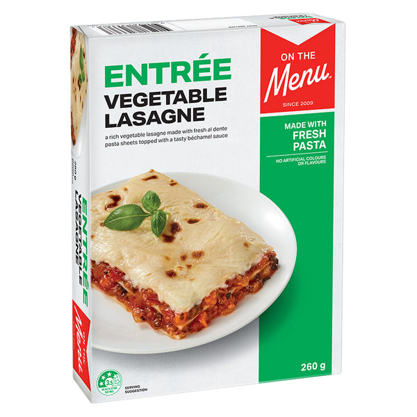 Entrée Vegetable Lasagne