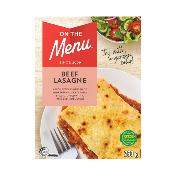 Entrée Beef Lasagne