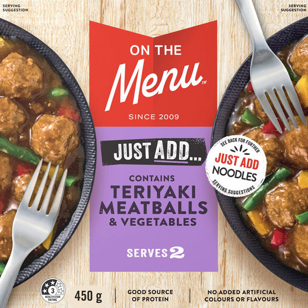Just Add Teriyaki Meatballs & Vegetables 450g