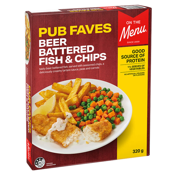 Pub Faves Beer Battered Fish & Chips 320g