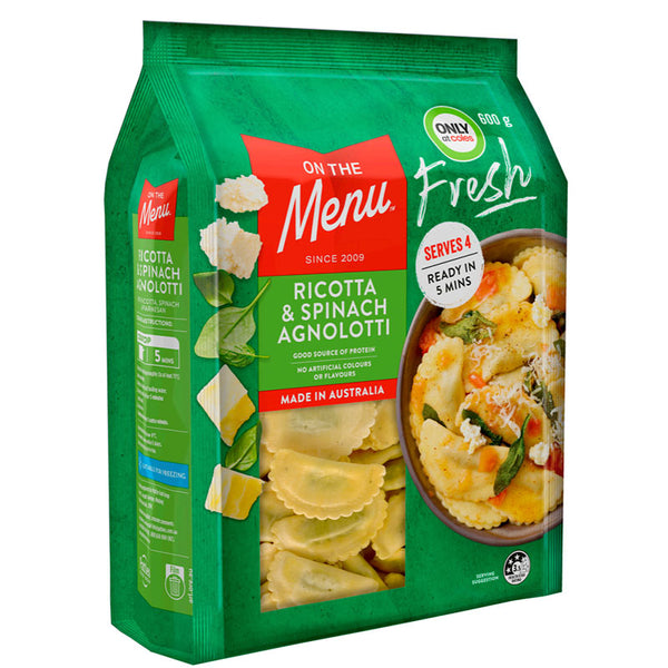 Ricotta & Spinach Agnolotti 600g